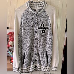 New Aeropostale Bethany Mota 08 Heartbreaker Cable Knit Varsity Cardigan